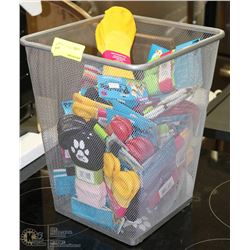 BASKET OF DOG SOCKS. PETS