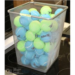 BASKET OF TENNIS BALLS. PETS