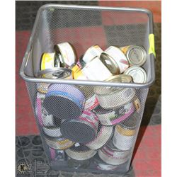 BASKET OF ASSORTED WET CAT FOOD ON CHOICE. PETS