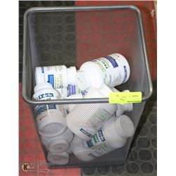 BASKET OF ASSORTED PET SUPPLEMENTS ON CHOICE