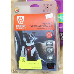 CANINE FRENDLY VEST HARNESS 2.0 SIZE XS RED. PETS