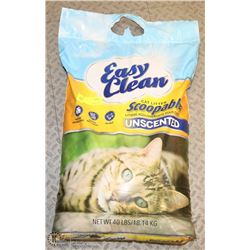 18.14 kg BAG UNSCENTED EASY CLEAN CAT LITTER. PETS