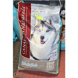 BAG OF CANADIAN NATURALS DOG FOOD WHITE FISH. PETS