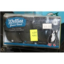SIZE XS FLEECE LINED DOG BOOTS. PETS