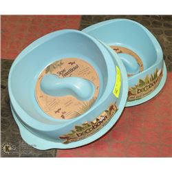 PAIR OF BECOBOWL ECO FRIENDLY PET BOWLS ON CHOICE