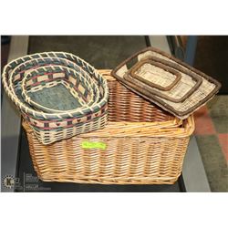 3 SETS OF BASKETS