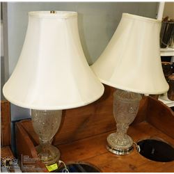 PAIR OF CRYSTAL LAMPS