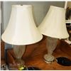 Image 1 : PAIR OF CRYSTAL LAMPS