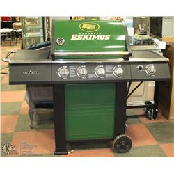 EDMONTON ESKIMOS GAS BARBEQUE WITH SIDE BURNER