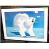 Image 1 : GLASS FRAMED POLAR BEAR ART BY ARCHIE BEAULIEU