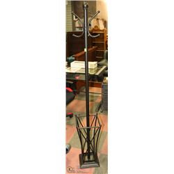 METAL COAT RACK WITH UMBRELLA STORAGE