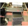 Image 1 : 2 PC METAL AND GLASS DESK SET 44"X26"X29" HIGH