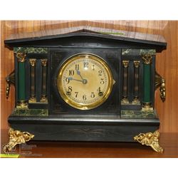 SESSIONS MANTEL CLOCK FORESTVILLE PILLAR STYLE