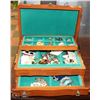 Image 1 : JEWELLERY BOX WITH COSTUME JEWELLERY
