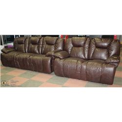 ESTATE DUAL RECLINER LEATHER SOFA & DUAL