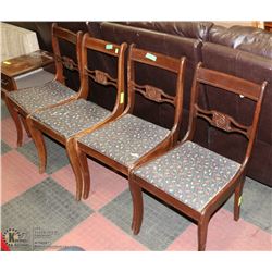 GROUP OF 4 ANTIQUE WOOD SIDECHAIRS