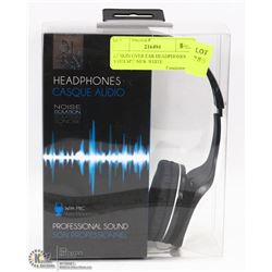 DJ SKIN OVER EAR HEADPHONES WITH MIC NEW WHITE