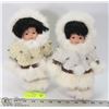 Image 1 : 2 VINTAGE 10" HERITAGE PORCELAIN ESKIMO