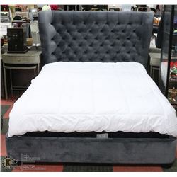 QUEEN FABRIC BEDFRAME WITH BEAUTY REST MATTRESS