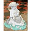 Image 1 : GIRL WITH DUCKS GARDEN STATUE 15"TALL.