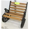 Image 1 : CAST IRON & WOOD MINIATURE ROCKING BENCH