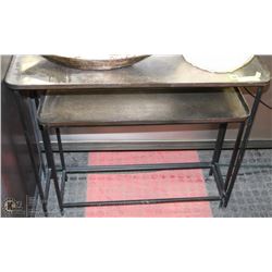 9X9X24" TALL METAL SIDETABLE
