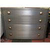 Image 1 : 4 DRAWER METAL DRESSER 38"X18"X32"H