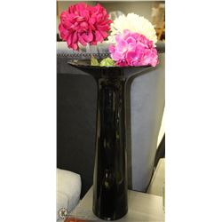 BLACK CENTERPIECE VASE 22" TALL