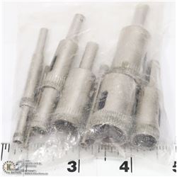 10 PIECE DIAMOND HOLE SAW DRILL BIT SET FOR GLASS