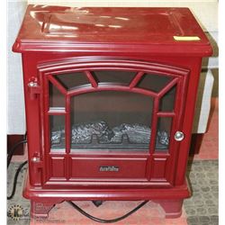 #34-DURAFLAME ELECTRIC FIRE PLACE STOVE (RED )