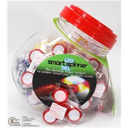 DISPLAY PAIL OF 40 LED SMART SPINNERS, COMPARE AT