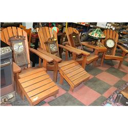 SOLID WOOD 5PC PATIO SEATING SET
