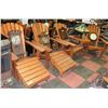 Image 1 : SOLID WOOD 5PC PATIO SEATING SET