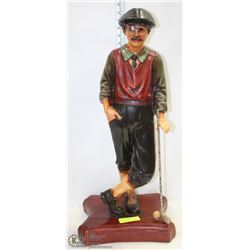 GOLFER AND CLUB STATUETTE