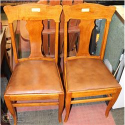 PAIR OF ANTIQUE OAK SIDECHAIRS