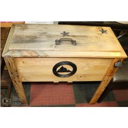 LARGE CUSTOM MADE WOODEN COOLER 33” X 29” X 15”