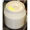 Image 1 : LIDDED HANDLED PICKLE CROCK