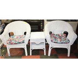 3 PIECE WICKER PATIO SET