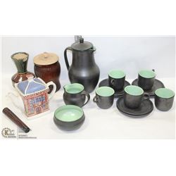 VINTAGE POTTERY TEA SET AND MORE