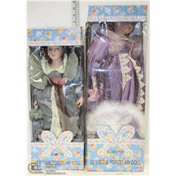 2 VINTAGE PORCELAIN DOLLS IN ORIGINAL BOXES