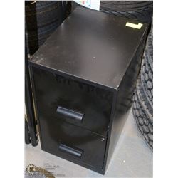 2 DRAWER BLACK FILING CABINET