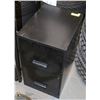 Image 1 : 2 DRAWER BLACK FILING CABINET