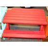 Image 1 : RED WOOD KIDS PICNIC TABLE