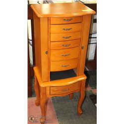 SOLID WOOD FLOOR JEWELLERY BOX