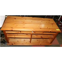 PINE TV ENTERTAINMENT STAND AS IS