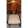 Image 1 : VINTAGE UPHOLSTERED OAK  SIDE/DESK CHAIR