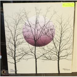 VINTAGE 1970'S LANDSCAPE SILKSCREEN ON CANVAS