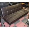 Image 1 : BROWN LEATHERETTE KLICK KLACK FUTON SOFA