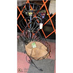 2 DECORATIVE PLANT HOLDERS.