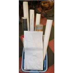 TOTE WITH ASSORTED MAPS.